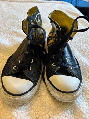 Converse DC Comics Batman Black and Yellow High-Top Kids Sneakers